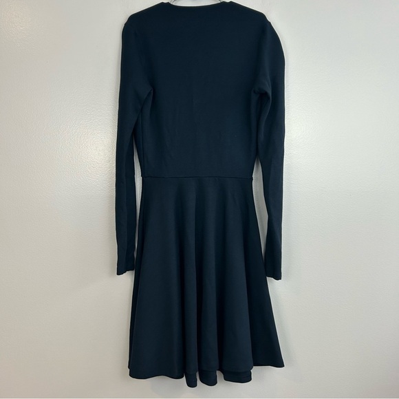 American Apparel Dark Blue Deep V-neck Long Sleeve Mini Dress Size XS - Picture 11 of 12